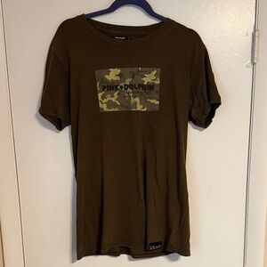 Pink Dolphin Olive Camo Men's Tee